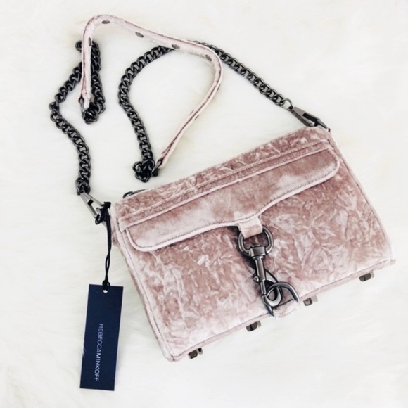 Rebecca Minkoff Handbags - Rebecca Minkoff Velvet Mini Mac Crossbody in Putty